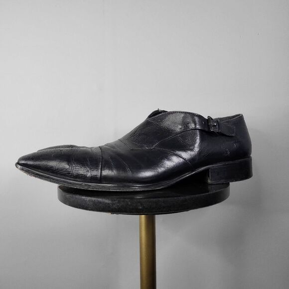 Jo Ghost Other - JO GHOST Black Leather Snip Toe Loafers Size 45